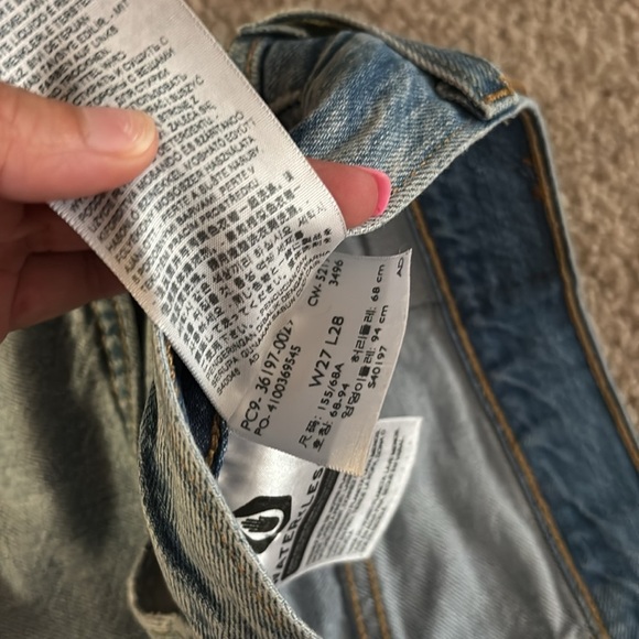 Levi's Blue Boyfriend Jeans Distressed Classic size 27 - Picture 2 of 6